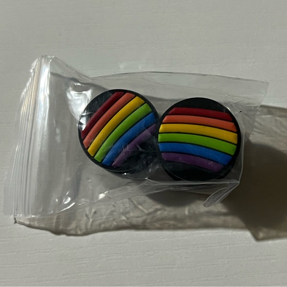 5/8” ear gauges , soft silicone rainbows - Picture 3 of 4